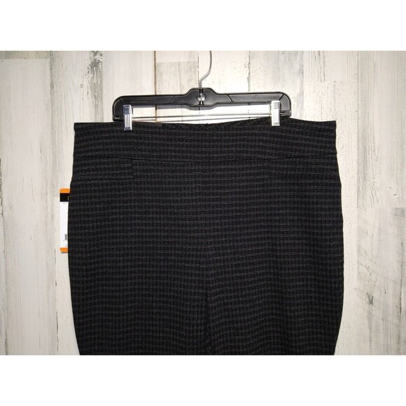 DALIA Pants Black Check Narrow Leg Sits at Waist Inseam 29 in Size XXL - Picture 3 of 11